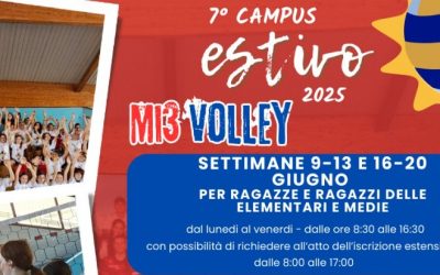 Il Campus Estivo di Mi3 Volley sta arrivando!