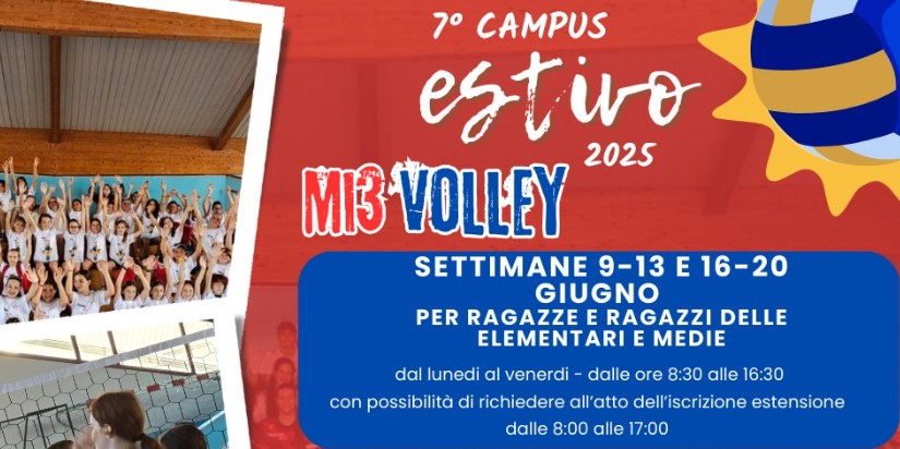Il Campus Estivo di Mi3 Volley sta arrivando!